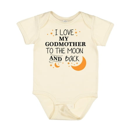 

Inktastic I Love My Godmother to the Moon and Back Gift Baby Boy or Baby Girl Bodysuit