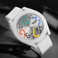 thumbnail image 4 of Mens Analog Quartz Watch Creative Colorful Removable 5ATM Waterproof Sports Wristwatch Minimalist Luminous Analog Watch with Silicone Strap, 4 of 6