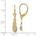 thumbnail image 2 of Auriga Fine Jewelry 14K Yellow Gold Rhodium Flip Flop Dangle Earrings for Women, 2 of 6