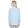 thumbnail image 2 of Devon & Jones DG480W Women's CrownLux Performance Clubhouse Micro-Stripe Quarter-Zip Pullover-Ocean Blue-XS, 2 of 3