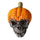 thumbnail image 1 of Escultura de resina para decoración de jardín, calavera de calabaza,, 1 of 1