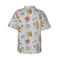 thumbnail image 4 of Sloth Men'S 3d Print Casual Button Down Shirts, Novelty Hawaiian Short Sleeves Xl, 4 of 8