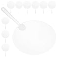 thumbnail image 4 of 10pcs Round Hand Fan Transparent Blank Diy Fan Multi-functional Stage Performance Fan, 4 of 4