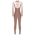 thumbnail image 4 of Manyakai Women Rhinestone Gymnastics Unitard One Piece Dancewear Ballet Leotard Ice Skating Jumpsuit Dusty Pink XXL, 4 of 7