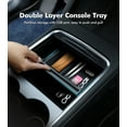 thumbnail image 6 of Center Console Organizer Removable Double Layer Console Tray For 2021-2024 Tesla Model 3 and Model Y, Interior Accessories for 2016-2023 Model 3 2020-2024 Model Y Except Model 3 Highland, 6 of 7