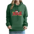 thumbnail image 2 of PNTUTB Fashion Women's JESUS Letter Print Hooded Drawstring Pullover Casual Long Sleeve Loose Sweatshirts with Pocket, 2 of 6