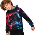 thumbnail image 4 of Toddler Boys Long Sleeve Shirts Graphic Print Sweatshirt Pullover Casual Jacket for Kids Round Neck Pullovers Tops Size 2-3T,Green, 4 of 4