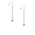thumbnail image 2 of Delight Jewelry Silvertone Mini Elephant - Silver-tone Long Sparkle Dangle French Earrings, 2 of 4