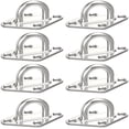 thumbnail image 1 of 8 Pcs 2.3 Inch 304 Stainless Steel Pad Eye Plate Hook With Screws For Suspension, Ceiling Hooks, Marine Application Hook, 1 of 5