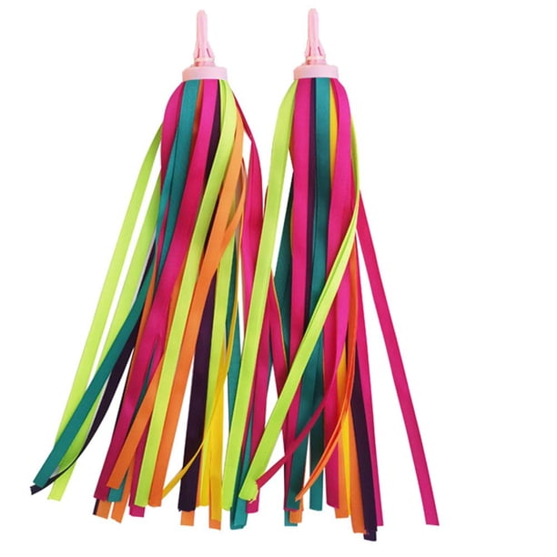 Serpentinas de bicicleta, serpentinas de manillar de bicicleta, serpentinas de poliéster coloridas, empuñaduras de bicicleta, serpentinas con borlas, decoraciones para bicicletas para niños