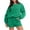 Green, variant on YYDGH Women’s 2 Piece Outfits Sweatsuit Oversized Crew Neck Button Down Long Sleeve Pullover Henley Sweatshirt and Shorts Matching Lounge Set Fall Tracksuits Khaki S