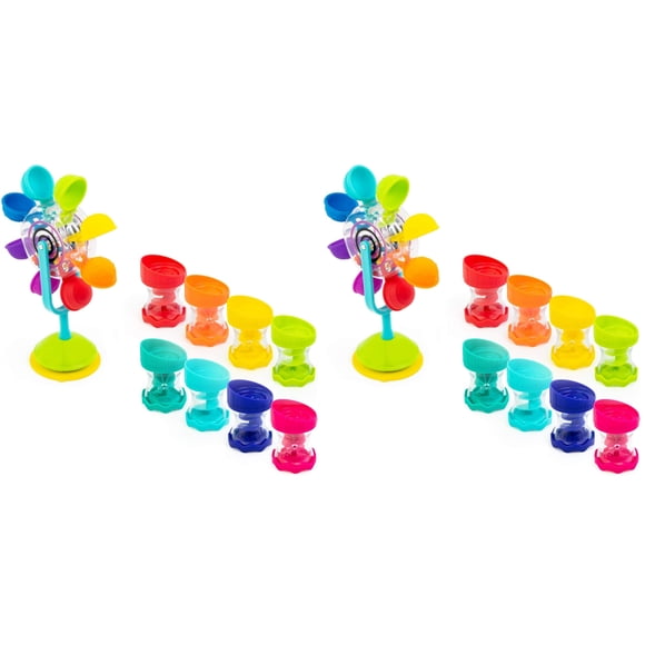 Juego de 9 piezas Toy Sassy Whirling Wheel, cascada y barril para lluvia
