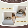 thumbnail image 6 of Tisoloow Silicone Large Cat Mat for Litter Box Waterproof 34" X 22" Trapping Mat for Kitty Litter Box Easy to Clean Scatter Control Non-Slip Durable Pad for Floor Black, 6 of 8