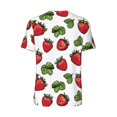 thumbnail image 3 of Rocae Hand Drawn Strawberry for Breathable Men's Baseball T-Shirt Fashionable Casual Baseball Jersey, Moisture-wicking Sportswear Medium, 3 of 9