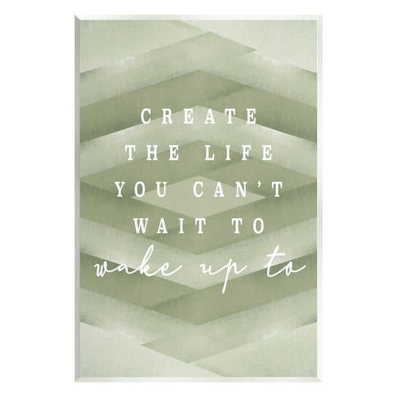 Stupell Industries Create Your Life Motivational Geometric Stripe Pattern Shapes Graphic Art Unframed Art Print Wall Art, Design by Daphne Polselli