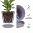 thumbnail image 6 of BUYMAX 5 inch Lavender Ceramic Plant Pots with Drainage Holes & Saucers, 4-Pack for Herbs, Cactus, Succulents, Home Office Decor, 6 of 8