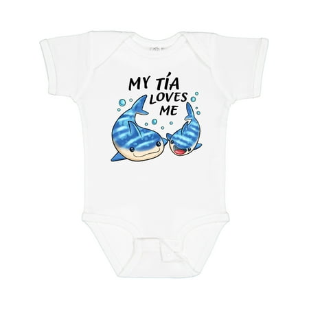 

Inktastic My Tía Loves Me- Whale Shark Boys or Girls Baby Bodysuit