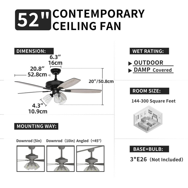KVK　KM7014ZTHP Dextrus-52-Farmhouse-Ceiling-