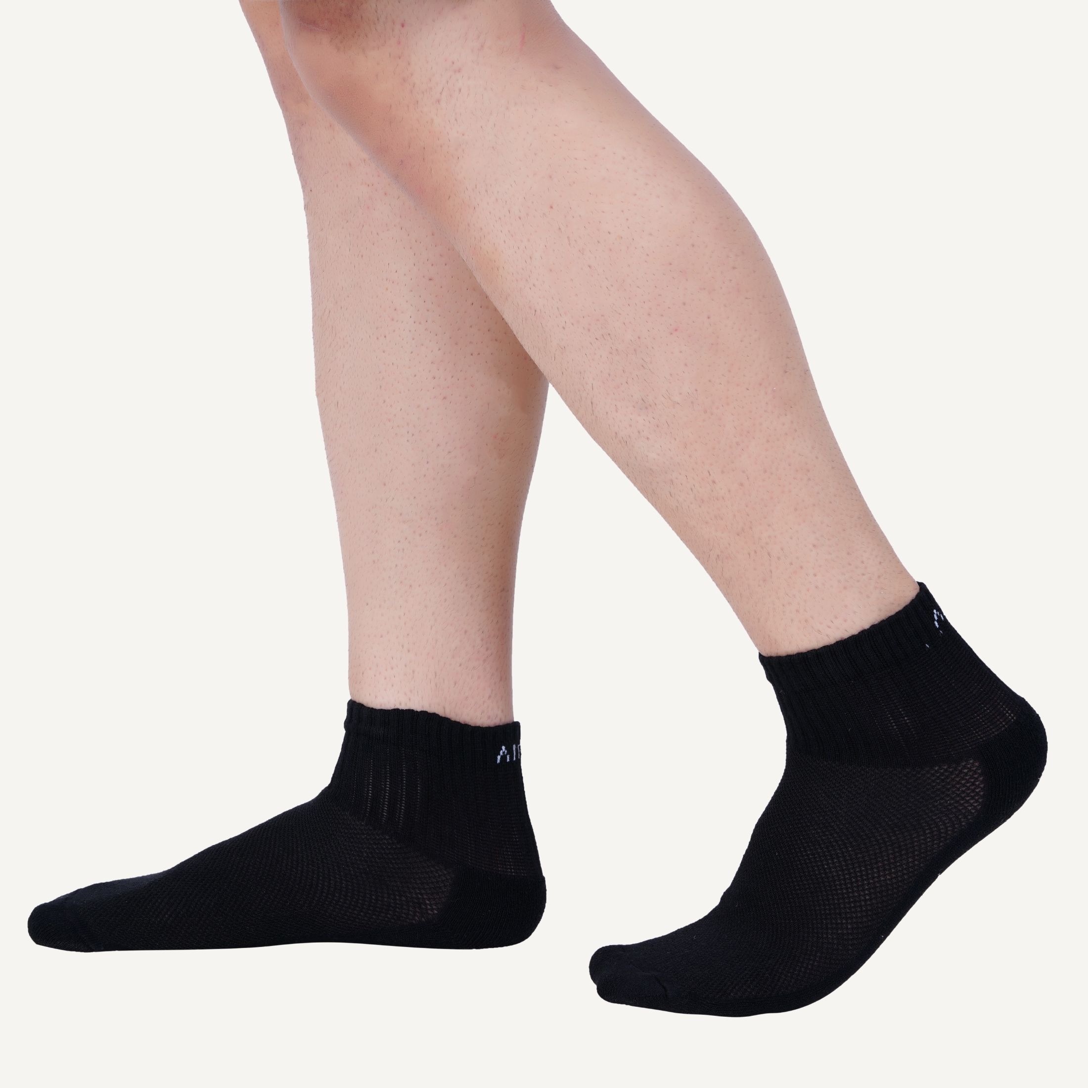AirGarb Cushioned High Ankle Socks for Men and Women Made with Cotton & Spandex Free Size - HA24-BL (Pack of 24)