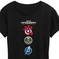 thumbnail image 3 of Marvel Captain America: Brave New World - Logo Stack - Women's Short Sleeve Graphic T-Shirt, 3 of 4