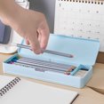 thumbnail image 4 of Agiferg Stationery Box Student Storage Pencil Bag Pencil Box Multi-functional Creative Stationery Transparent Plastic Pencil Box, 4 of 9