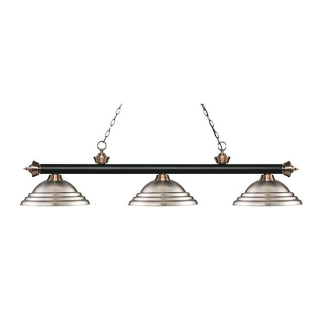 Z-Lite Rivera 3 Light Game Table Light in Brushed Nickel