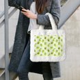 thumbnail image 7 of Salouo Avocado With Leaf And Flower for Plush Underarm Bag,Soft Tote Bag Ladies Fluffy Shoulder Bag Women Furry Tote Bag Plush Handbag for Autumn and Winter, 7 of 7