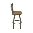 thumbnail image 4 of 870 Hadleigh 30" Swivel Bar Stool with Bronze Finish and Canter Saddle Seat and Back, 4 of 5