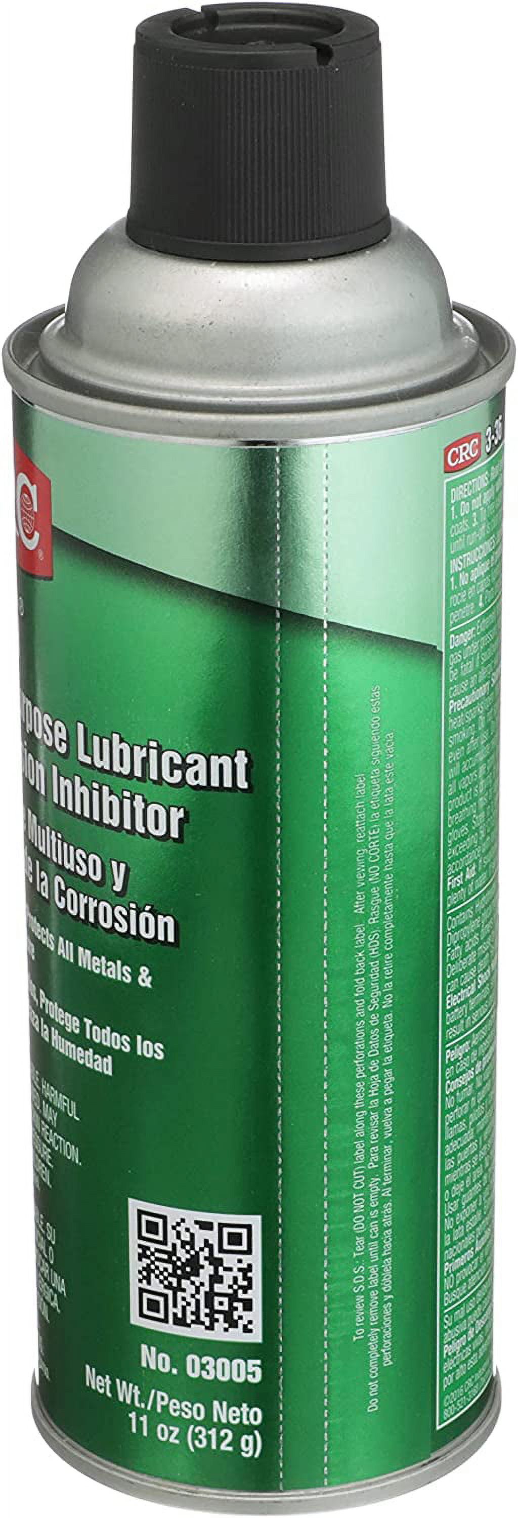 CRC 3-36 Multi-Purpose Lubricant and Corrosion Inhibitor, 11 oz Aerosol Can, Clear/Blue/Green - image 4 of 10
