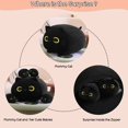 thumbnail image 4 of Peluche SQEQE con forma de gato negro con 4 lindos cojines para bebés, regalo para niños, 4 of 9
