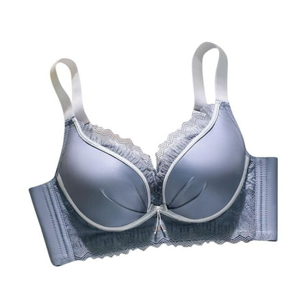 YABCSAZ Bras for Women Plus Size Push Up Sports Bra High Lift Stretch Comfy Close Breast Tops Lace Floral Side Full-Coverage Breathble Underwear Four Breastfeeding Bralette Gifts for Women