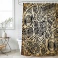 thumbnail image 4 of Vintage Car Bathroom Shower Curtains with 12 Hooks Polyester Waterproof Shower Curtain for Stalls and Bathtubs Automobile Car Parts Engine Print Brown Decorative Bathroom Privacy Curtain 72x72 Inches, 4 of 9