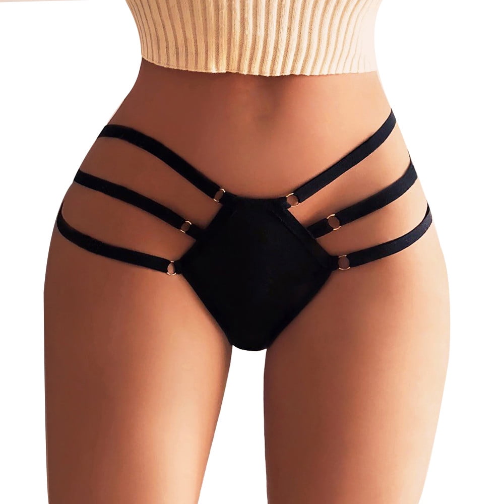 Womens Underwear Lace G-string Briefs Panties High-Waist Thong Lingerie Knicker#