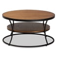 thumbnail image 2 of Bowery Hill Brown Finished Wood and Black Finished Metal 1-Shelf Coffee Table, 2 of 6