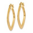 thumbnail image 2 of 14K Yellow Gold Tapered Square Hoop Earrings, 2 of 3