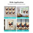 thumbnail image 6 of Window Privacy Film Vintage Rooster Stained Glass Window Film Decorative Sun Block Window Cover Retro Summer Flowers Pastoral Window Clings Static Adhesive Sticker for Bathroom 19.6"x39.3", 6 of 6