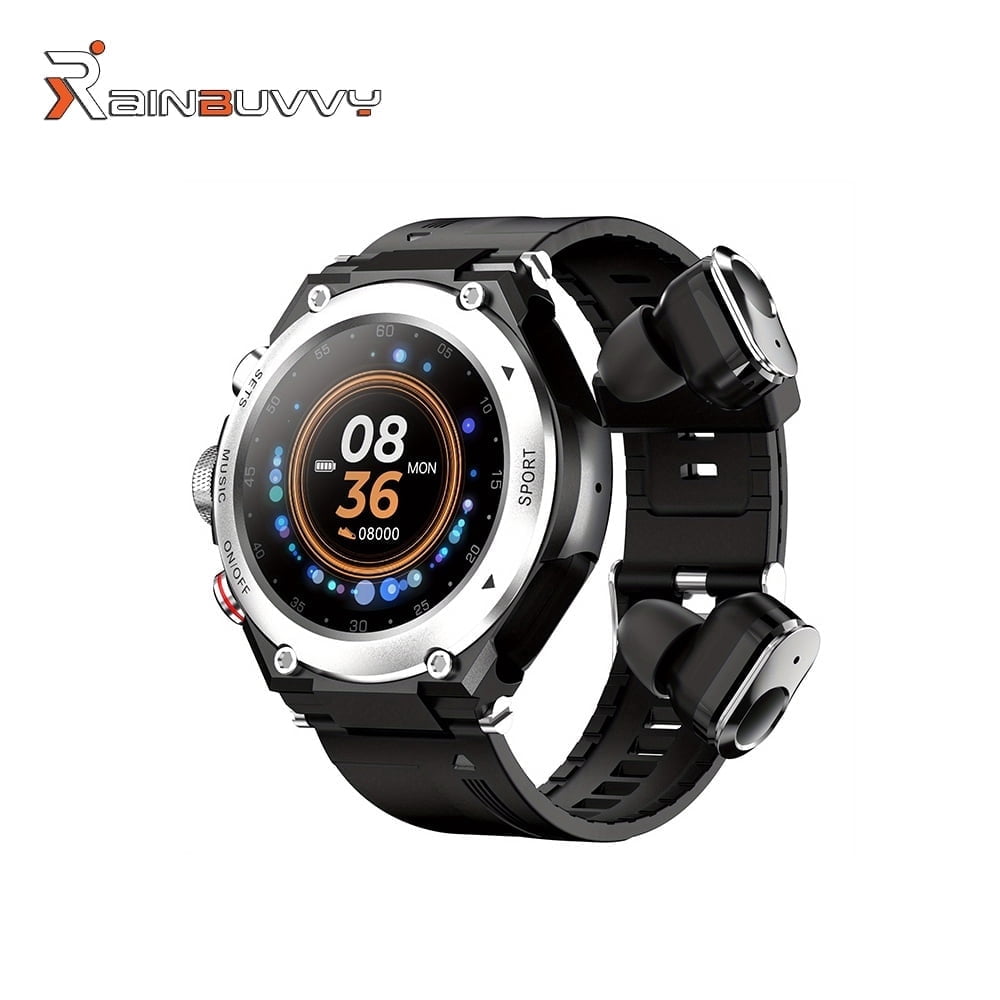 T92 Smart Watch 1,28 pouce Portable Bluetooth Headset Support Life Waterproof GPS Track Montre de sport