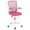 Pink, variant on Costway Tall Office Chair Adjustable Height w/Lumbar Support Flip Up Arms
