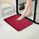 thumbnail image 3 of 1pc Foam Bath Rug Embossed Bathroom Mat Water Absorbent And Washable Bath Rugs Non-Slip Thick Soft And Comfortable Carpet For Show, 3 of 4