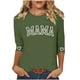 thumbnail image 5 of Penkiiy 3/4 Manga Camisas Mama para Mujeres Carta Mama Impresión Tee Mom Regalo Camisa de manga corta Día de las Madres Tops 2XL Verde, 5 of 5