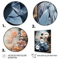 thumbnail image 3 of Designart "Blue French Dress gracefulness" Portrait Floater Framed Wall Art Print, 3 of 7