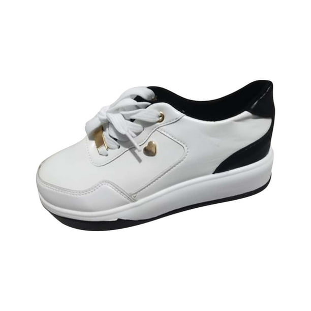 Zapatos para mujer, con punta redonda, de moda, informales, deportivos, para correr, botas vaqueras.
