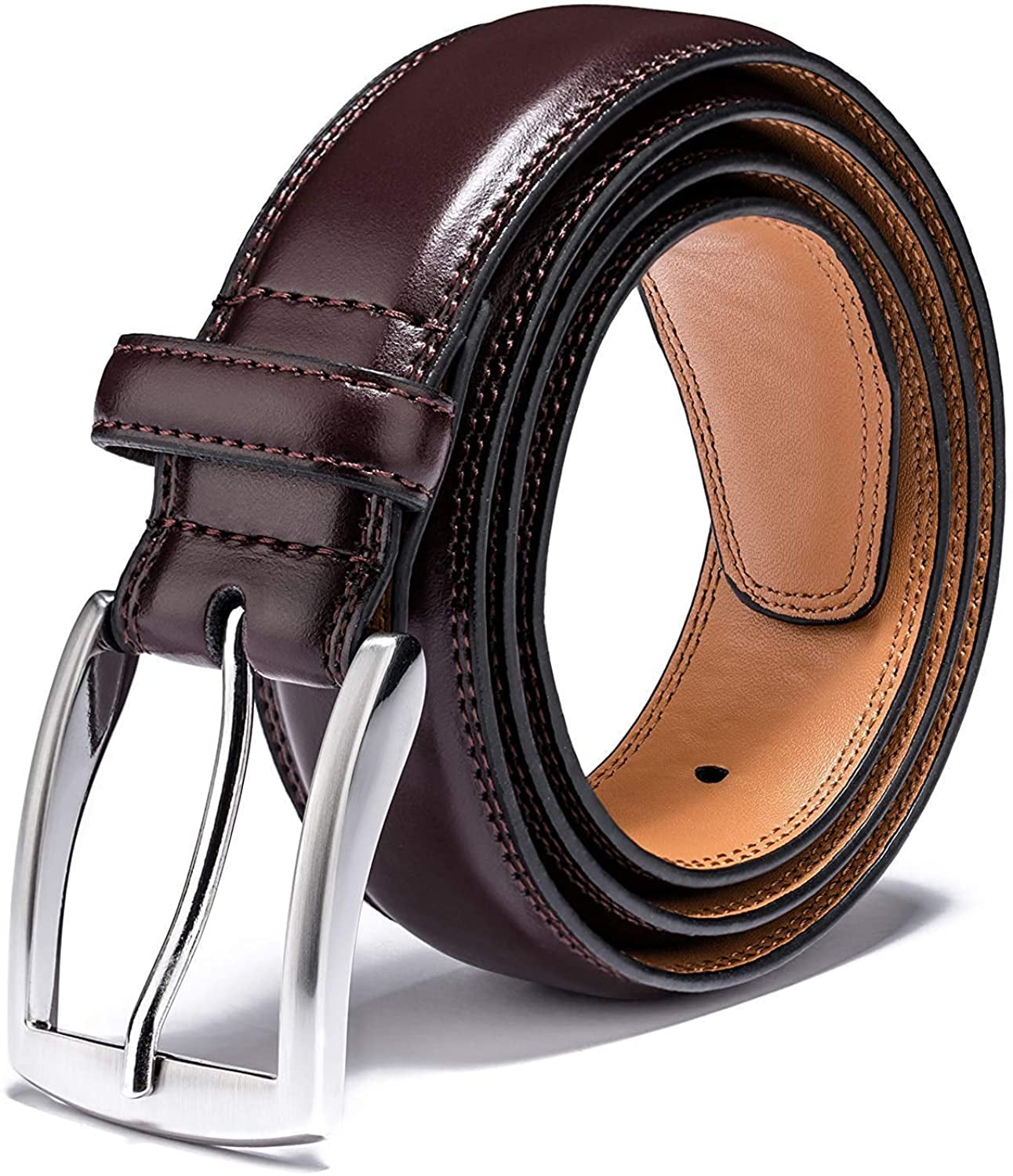 Fashion & Classic Designs for Work Business and Casual Mens Genuine Leather Dress Belt 100% Cow Leather Handmade