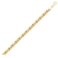 thumbnail image 1 of 14k Two-Tone Gold Fancy Weave Bracelet with Contrasting Finish 7.25 in, 1 of 3