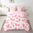 thumbnail image 2 of Castle Fairy Cartoon Pink Axolotl Bedding Comforter Set,Cute Ocean Animal Full Bedding Set, 2 of 8