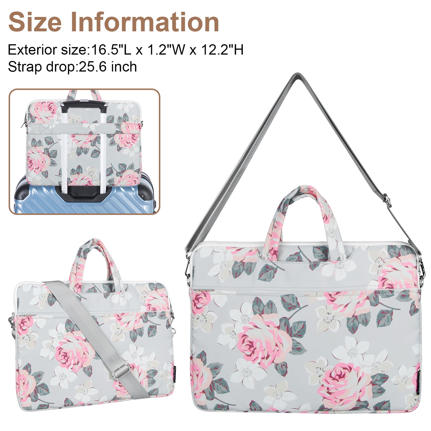 Laptop Tote Bags for Women 15.6 inch Laptop,AILKIN Laptop Sleeve Carrying Case Briefcase Messenger Shoulder Tote Bag Computer Laptop Crossbody Shoulder 16" Laptop Bags for Women,Business,Office,Pink