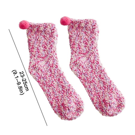

Fuieoe Fuzzy Socks Clearance Winter Coral Fleece Cake Socks Towel Massage Bottom Tube Female Socks Home Floor Socks