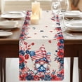 thumbnail image 3 of Table Runners 72 Inches Long Dress Scarves, Independence Day Farmhouse Kitchen Table Runner, Coffee Tablerunners, Patriotic Gnomes USA Flag Flowers Retro 14x72 Inch, 3 of 9