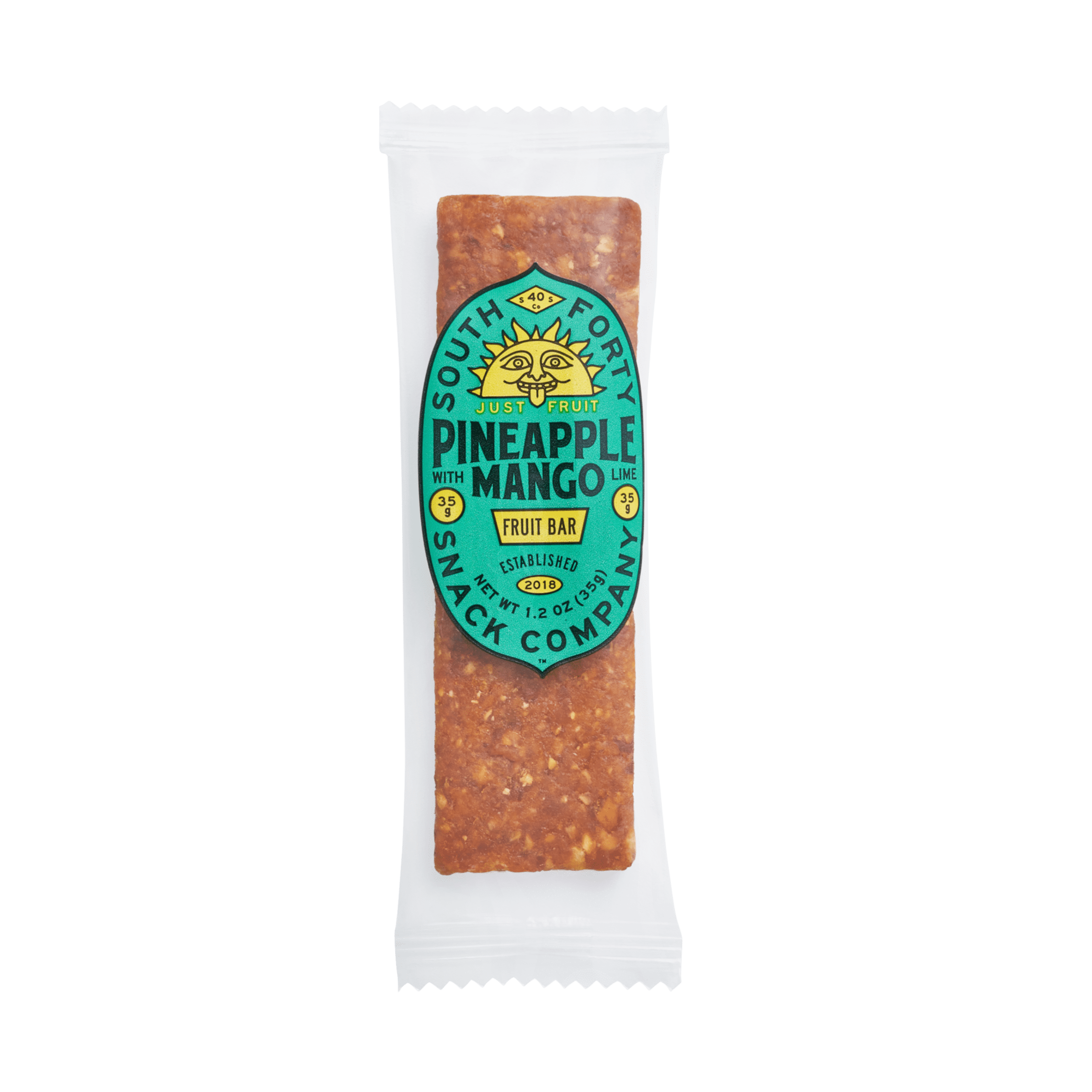South 40 Snacks Pineapple with Mango Lime Dried Fruit Bar, 35g, 18 pack
