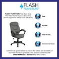 thumbnail image 2 of Pemberly Row High Back Gray Microfiber Upholstered Office Chair, 2 of 6